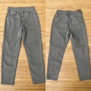American Eagle Mom Jeans Olive Green/Gray Size 2